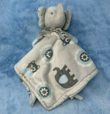 Mantas y más allá azul gris elefante manta de seguridad terciopelo polar gris cabeza Foto 1 de 3