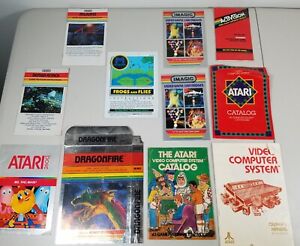 Huge Lot Of  Retro ATARI Paperwork  GAME CATALOGS Owners Manuals & Box