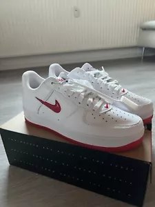 Size 44 (10) - Nike Air Force 1 Low White University Red - Bild 1 von 18
