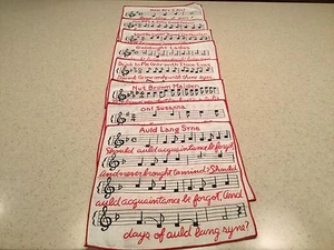 Vintage  Cocktail Napkins Songs Music Notes Unused From Old Stock Set of 8 RARE - Picture 1 of 12