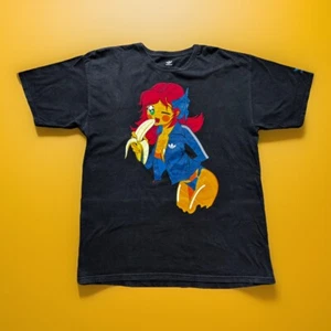 Vintage Y2K Adidas ANIME Girl Banana Tee,large/made Mexico.trefoil - Picture 1 of 6