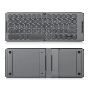 Wireless Bluetooth keyboard foldable Rechargeable ultrathin mute Portable mini - Picture 1 of 10