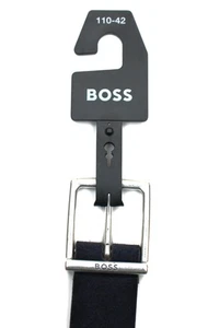 Hugo Boss Gürtel Herren 42 Leder Elegant Wildleder Metallschnalle Handarbeit - Bild 1 von 6