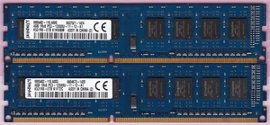 8GB 2x4GB Kingston DDR3-1600 PC3-12800 RAM Memory Kit K531R8-ETB BLUE 1.5V DIMM - Picture 1 of 2
