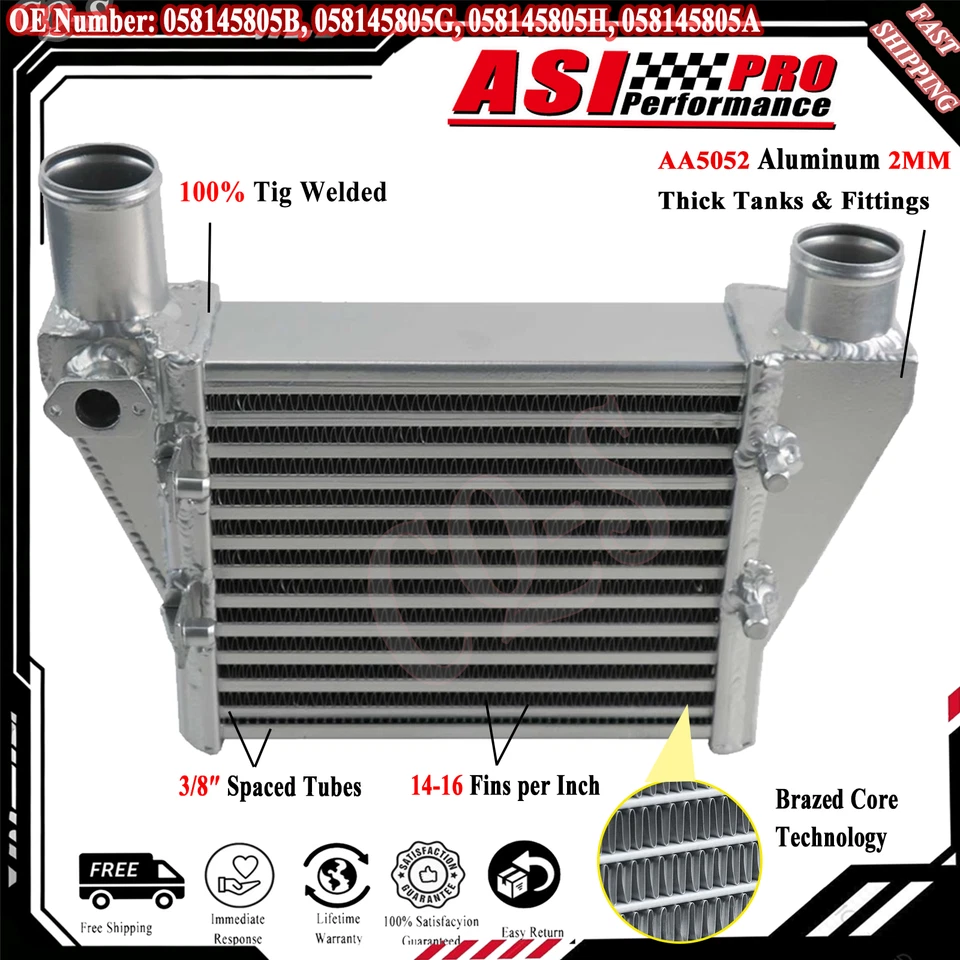 Front Intercooler For 1997-01 Audi A4 Quattro ,1998-00 Volkswagen Passat 1.8L l4 Foto 1 de 4