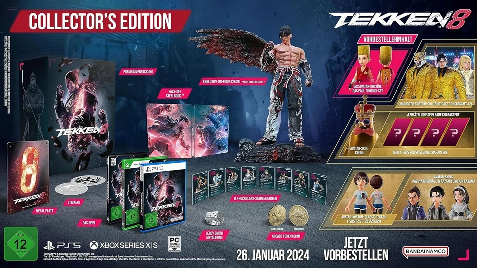 Tekken 8 Collectors Edition inkl Jin Figur + Steelbook, XBOX One NEU & OVP - Bild 1 von 1