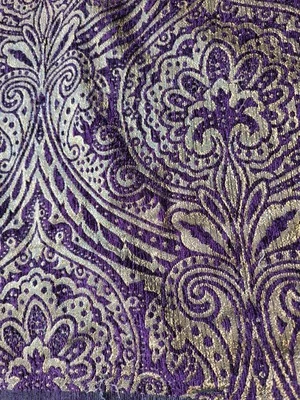 Chenille  Medallion/Damask/Upholstery/ Drapery/ bag making/Junk Journal/4yds.    - Image 1 of 4