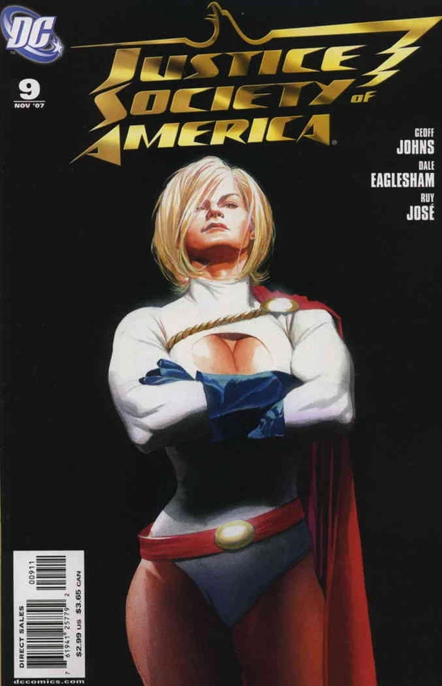 Justice Society of America (2nd Series) #9 VF; DC | Alex Ross Power Girl - w/Bag - Image 1 of 1