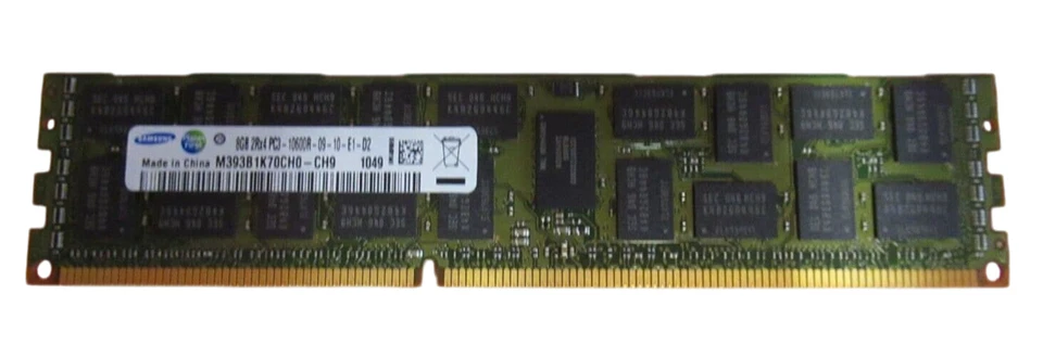 Samsung M393B1K70CH0-CH9 8GB PC3-10600 DDR3-1333MHz ECC CL9 240-Pin DIMM Memory - Image 1 of 1