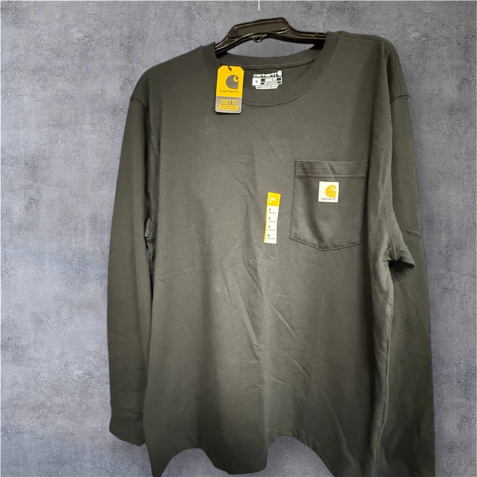 Carhartt Calce Suelto, Peso Pesado Manga Larga Bolsillo Camiseta, Nuevo Con Etiquetas, Talla Foto 1 de 1