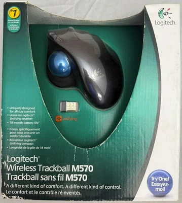 o'o'o. Logitech Wireless TRACKBALL M570. . Scatola aperta. . LN - Immagine 1 di 4