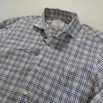 Ledbury Classic Fit Long Sleeve Button Up Dress Shirt Men's 15.5 H3 - Image 1 of 4