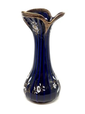 MS Royal Porzellanvase Vase Handarbeit Blumenvase Kobaltblau Golddekor - Bild 1 von 4