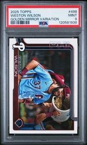 2025 Topps Weston Wilson #498 Golden Mirror Variation PSA 9 - Picture 1 of 2