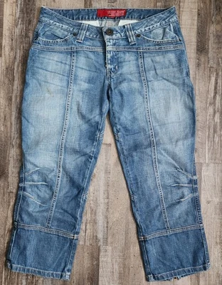 Pantalones de mezclilla GUESS para mujer talla 30 * Capri tiro bajo retro años 2000 recortados Foto 1 de 4