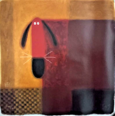 Serigrafía Govinder Nazran Bo Jangles sobre lienzo nunca enmarcada # I 45/50 sin certificado de autenticidad Foto 1 de 4