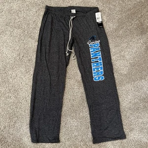 Carolina Panthers Lounge Pants Womens Medium Gray NFL Sleepwear Stretch - new - Picture 1 of 8