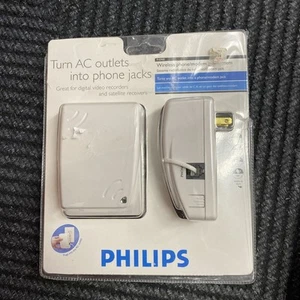Philips Wireless Phone Modem Jack System PH0900 Turn AC Outlets to Phone Jacks - Zdjęcie 1 z 2