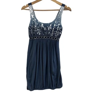 Y2K Charlotte Russe Womens Sequin Babydoll Top Small Bling Fairy Boho Rave Party - Picture 1 of 8