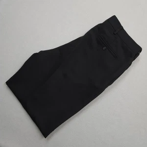 Pantaloni eleganti YSL Yves Saint Laurent uomo 36x32 neri plissettati con polsini vintage - Foto 1 di 15