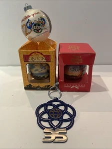 Disney Lot 4 Christmas collection The Lion King glass ball ornament Epcot 35 - Picture 1 of 24