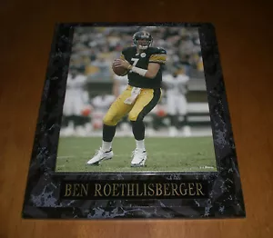 STEELERS BEN ROETHLISBERGER PHOTO PLAQUE WITH NAME PLATE - Picture 1 of 1