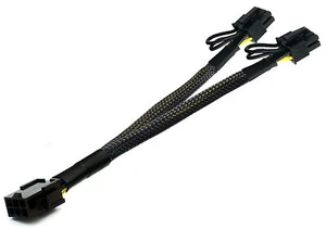 PCI-e 6 broches vers Dual PCIe 8 broches 6+2 Carte graphique PCI Express Bloc... - Photo 1/7