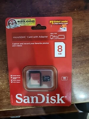 SanDisk microSDHC 8GB Class 4 - MicroSDHC Card - Retail - SDSDQR-8192 - Image 1 of 2
