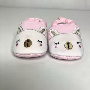 Baby Mädchen Säugling First Walkers Schuhe 0 - 6 Monate rosa Kaninchen weiche Sohlen - Bild 1 von 8
