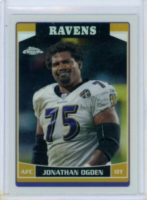 jonathan ogden 2006 topps chrome refractor ravens - Image 1 of 2