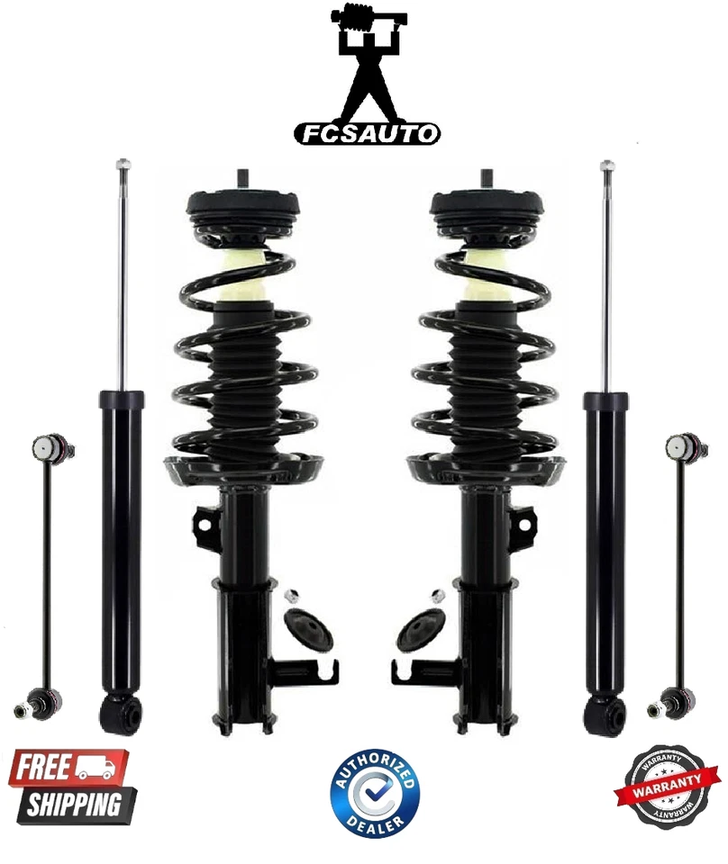 Muelle helicoidal delantero completo y amortiguador trasero con barra estabilizadora para Buick Regal 12-17 Foto 1 de 1