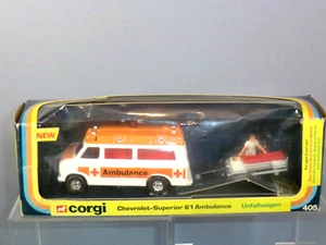 CORGI TOYS MODEL No.405 CHEVROLET SUPERIOR 61 AMBULANCE "UNFALLWAGEN"   VN MIB   - Picture 1 of 1