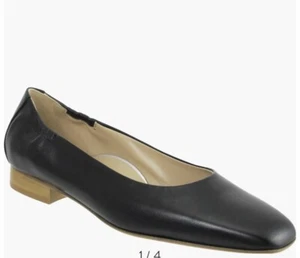 Women's Ron White Jojo Black Napa Leather Stacked Heel Ballet 35 US 5 - Picture 1 of 9