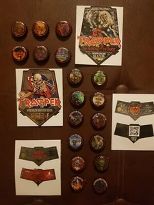 FULL SET - ALL 18 - Iron Maiden Singles Trooper Beer Bottle Caps Tops ! - Picture 1 of 12