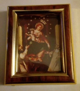 Piccolo quadretto vintage Vergine del SS. Rosario di Pompei 7,0 x 5,7 cm (159) - Picture 1 of 2