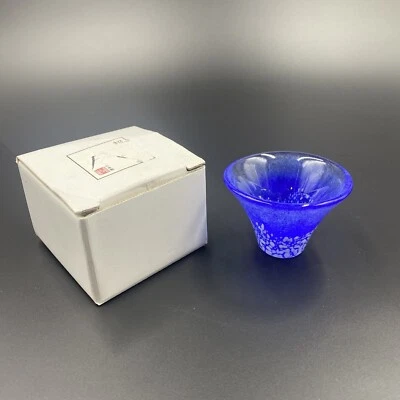 Taza SAKE de vidrio artístico japonés "Fiji Yama" Monte Fuji hecha a mano vidrio soplado Japón Foto 1 de 4