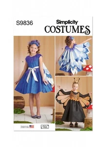 Simplicity SEWING PATTERN S9836 Childrens/Girls Butterfly & Bluebird Costumes - Picture 1 of 6