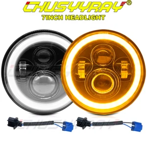 DOT 60W 7" inch LED Headlight Hi/Lo Beam projector for Jeep Wrangler JK TJ LJ CJ - Bild 1 von 12