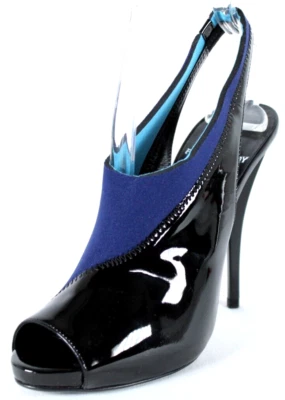 Zapatos de salón Pierre Hardy de neopreno y charol negro y azul 37,5 Foto 1 de 4