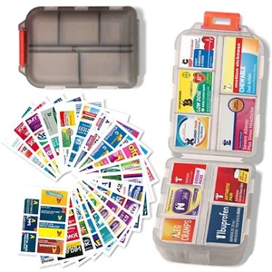 Large Pill Organizer With Medicine Labels Travel Daily Pill Container Mini Medic - Picture 1 of 7