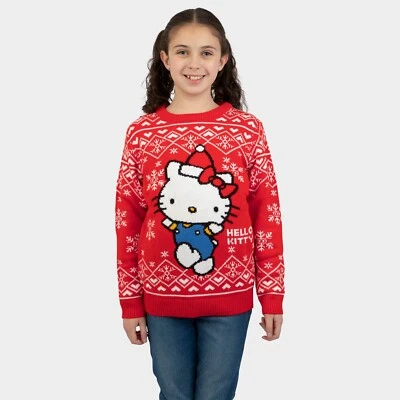 Sudadera de Navidad Hello Kitty | Jersey de Navidad para niñas | Sudaderas para niñas Foto 1 de 4