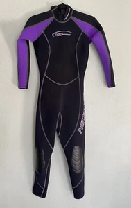 NeoSport 3/2mm Xspan Women's Full Wetsuit Black Purple Size 4 - Picture 1 of 13