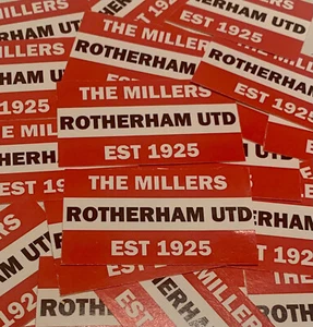 25 x Rotherham United Utd FC Stickers - Flag Poster Print Shirt Scarf - Picture 1 of 2
