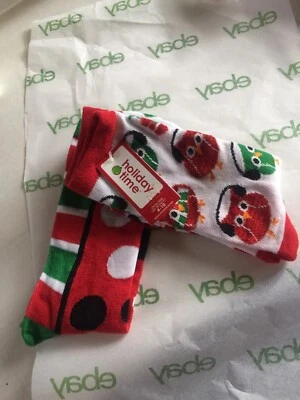 Calcetines Navidad Feliz Navidad BÚHOS Y PUNTOS Damas 2 Pares Talla 4-10 Vacaciones Novedad Foto 1 de 4