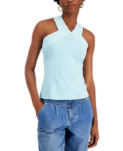 INC Women's Cotton Ribbed-Trim V-Neck Top (XX-Large, Pastel Cloud) - Picture 1 of 3
