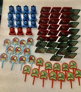 Lot Of 71 Thomas The Train and Friends Cupcake Toppers Birthday Party Favor Ring - Picture 1 of 11