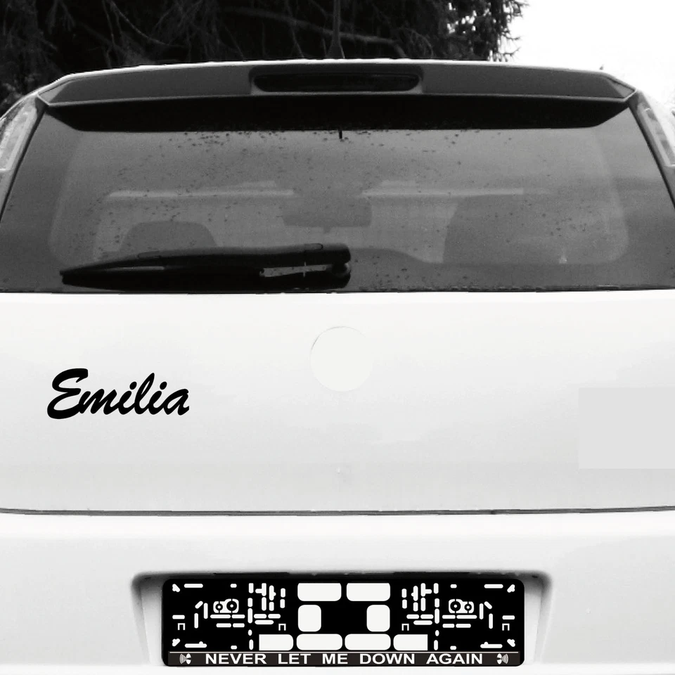 GREENIT Emilia 21cm Kinderzimmer Name Aufkleber Tattoo Deko Folie Auto Fenster Schrank