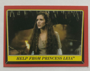 Topps Star Wars Return of the Jedi Series 1 -1983 #86 Help From Princess Leia NM