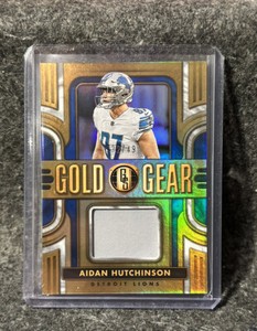 2023 PANINI GOLD STANDARD AIDAN HUTCHINSON GOLD GEAR RELIC 32/49 SP LIONS PATCH