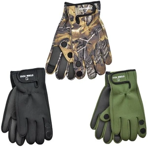 Mens Neoprene Gloves Outdoor Fishing gloves Rubber Grips Fold Back Finger/Thumb - Picture 1 of 4
